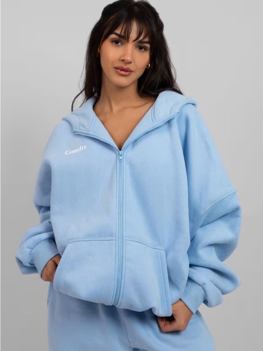 Cloud Zip Comfrt hoodie in Astro